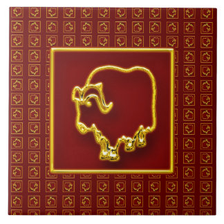 Jaar van de Golden Oxen Ceramic Tile Tegeltje