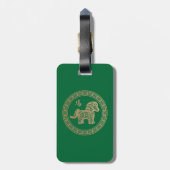 Jaar van de Groene Hout Paarden Bagagelabel (Achterkant verticaal)