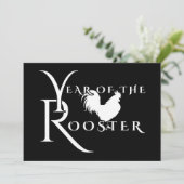 Jaar van de haan kaart (Staand voorkant)