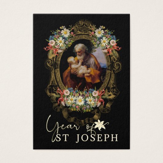 Jaar van de heilige Joseph Memorare Prayer Katholi Visitekaartje (Voorkant)