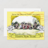 Jaar van de Holiday Briefkaart (Voorkant / Achterkant)