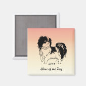 Jaar van de Hond 2018 Chinese Nieuwjaar Magneet (Voorkant / Achterkant)