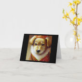 Jaar van de Hond 6 Kaart (Gele Bloem)