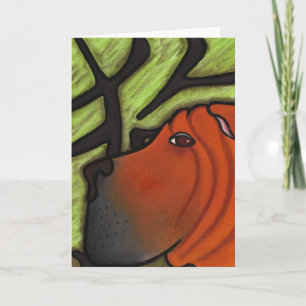 Jaar van de hond feestdagen kaart