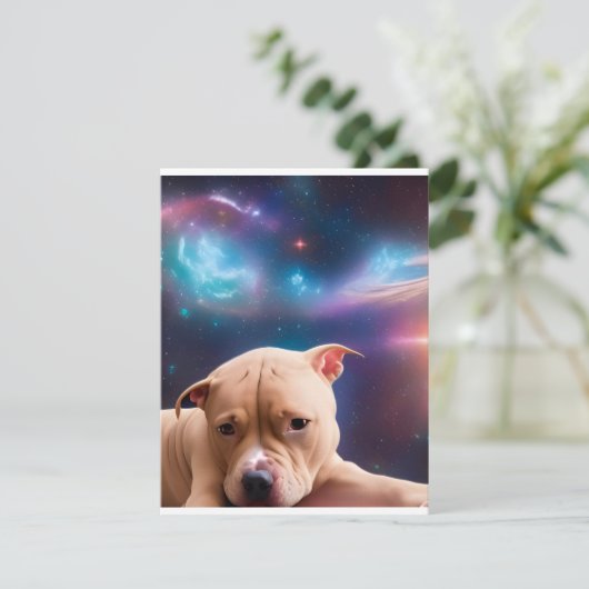 Jaar van de hond feestdagenkaart (Staand voorkant)