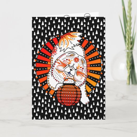 JAAR VAN de HOND - MI TANG - de wenskaarten van Feestdagen Kaart (Voorkant)