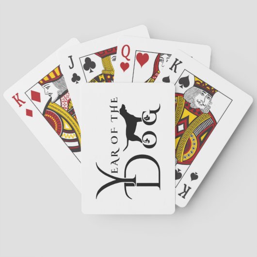 Jaar van de hond pokerkaarten (Achterkant)