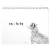 Jaar van de hondenkalender van hondentekeningen kalender (Hoes)