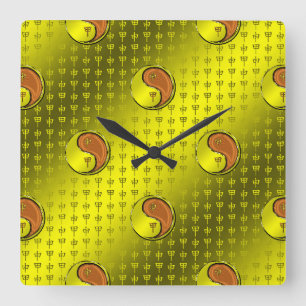 Jaar van de Houten Aap Vierkante Klok