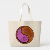 Jaar van de Houten Haan Grote Tote Bag (Achterkant)