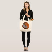 Jaar van de Houten Konijn Grote Tote Bag (Voorkant (model))