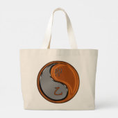Jaar van de Houten Konijn Grote Tote Bag (Achterkant)