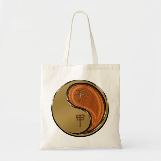 Jaar van de Houten Rat Tote Bag (Voorkant)