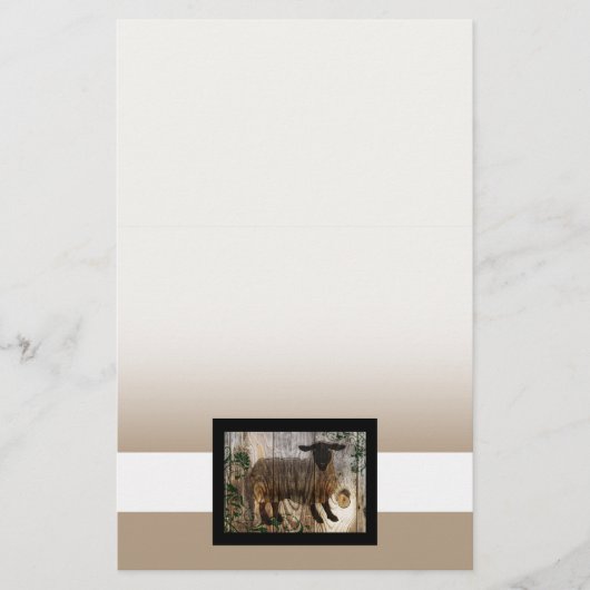jaar van de houten schapen briefpapier (Voorkant)