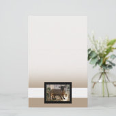 jaar van de houten schapen briefpapier (Staand voorkant)