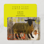 jaar van de houten schapen kaart (Voorkant / Achterkant)