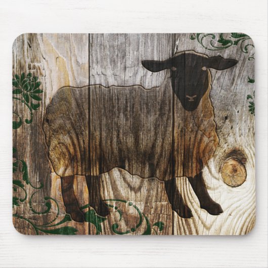 jaar van de houten schapen muismat (Voorkant)