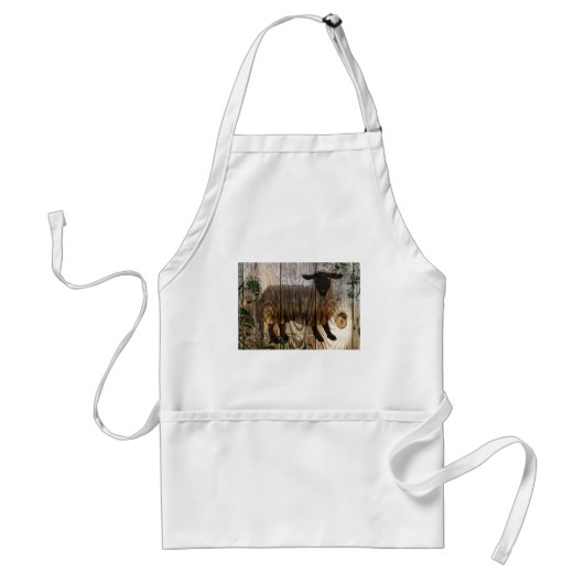 jaar van de houten schapen standaard schort (Voorkant)