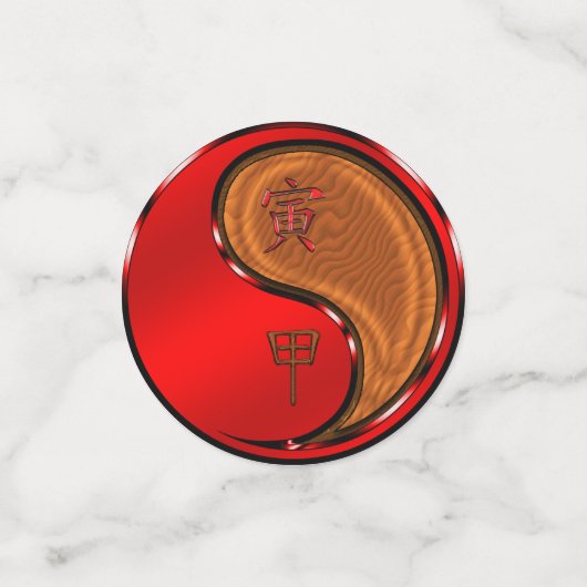 Jaar van de Houten Tijger Confetti (Kleine voorkant)