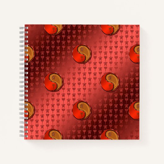 Jaar van de Houten Tijger Notitieboek (Voorkant)