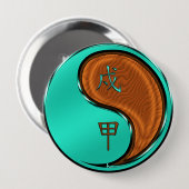 Jaar van de Houthond Ronde Button 4,0 Cm (Voorkant /achterkant)