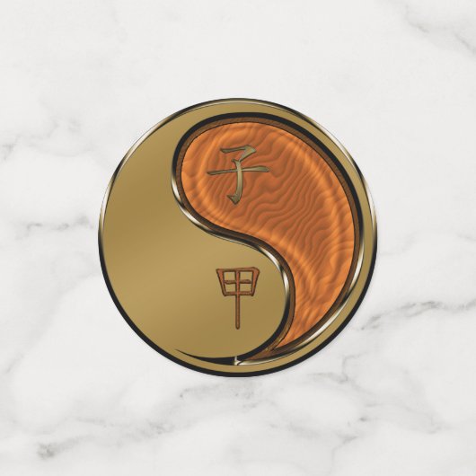 Jaar van de Houtrat Confetti (Kleine voorkant)