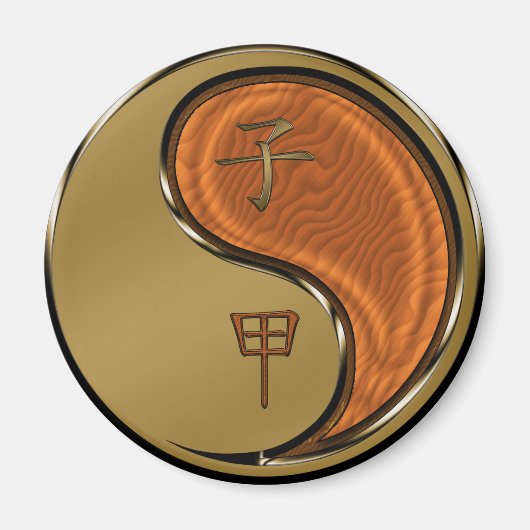 Jaar van de Houtrat Magneet (Voorkant)