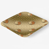 Jaar van de Houtrat Papieren Bordje (Gebogen)