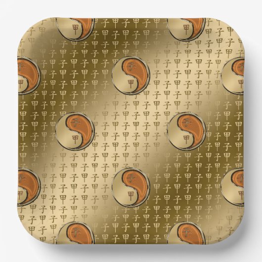 Jaar van de Houtrat Papieren Bordje (Voorkant)