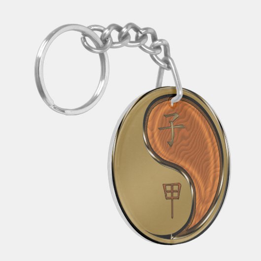 Jaar van de Houtrat Sleutelhanger (Voorkant Links)