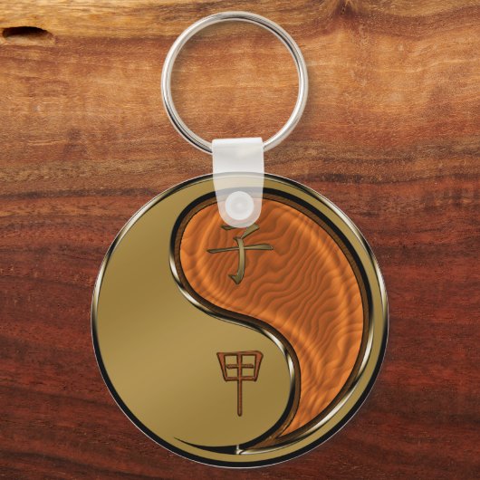 Jaar van de Houtrat Sleutelhanger (Achterkant)