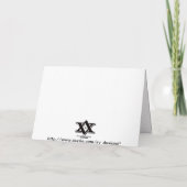 Jaar van de Kalligrafie van de Draak 2012 Feestdagen Kaart (Achterkant)