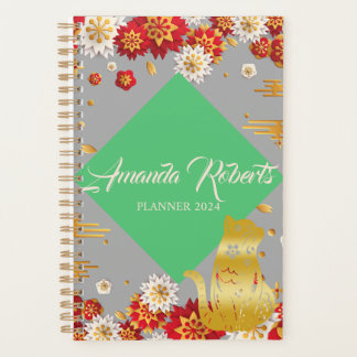 Jaar Van De Kat 2024 Bloemen Planner