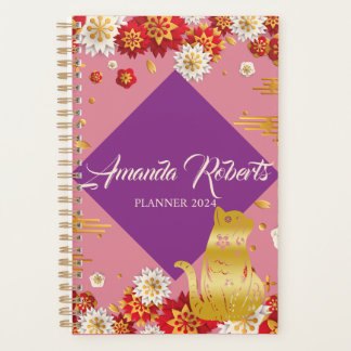 Jaar Van De Kat 2024 Bloemen Planner