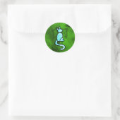 Jaar van de kat ronde sticker (Tas)