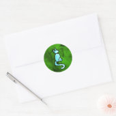 Jaar van de kat ronde sticker (Envelop)