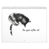 Jaar van de kattenkalender van kattentekeningen kalender (Hoes)