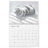 Jaar van de kattenkalender van kattentekeningen kalender (Feb 2027)