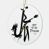 Jaar van de kerstversiering 2012 keramisch ornament (Links)