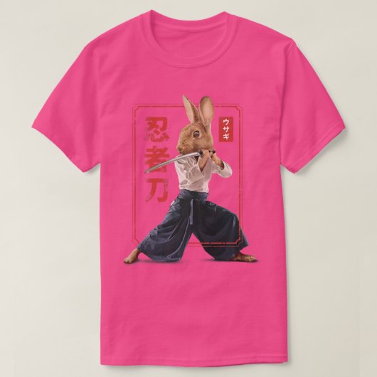 Jaar Van de Konijn 2023 Zodiac Teken Samurai Konij T-shirt (Design voorkant)