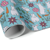 Jaar van de Konijn - Pasen met wortels Cadeaupapier (Rol Hoek)