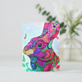 JAAR VAN DE KONIJN ZODIAC | Kleurenboek Ansichtka Briefkaart (Staand voorkant)