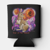 jaar van de konijnendierentuin blikjeskoeler (Achterkant)