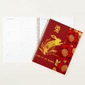 Jaar van de konijnendierentuin nieuwjaar planner (Display)