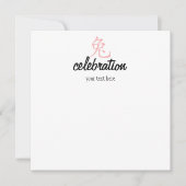 Jaar van de konijnenstrook in Pink! Kaart (Voorkant)