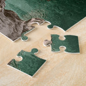 Jaar van de konijnenwijk Chinese Zodiac Art Legpuzzel (Zijkant)