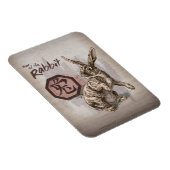 Jaar van de konijnenwijk Chinese Zodiac Art Magneet (Rechterzijde)