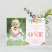 Jaar van de liefdespret, Meisje 1ste verjaardag Kaart (Staand voorkant)