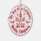 Jaar van de Lockdown Quarantine 2020 Keramisch Ornament (Rechts)