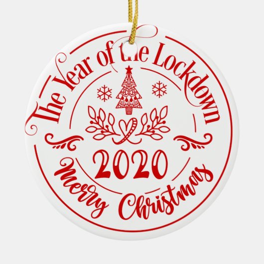 Jaar van de Lockdown Quarantine 2020 Keramisch Ornament (Voorkant)